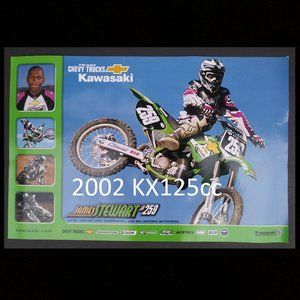New James Bubba Steward Posters 2002 thru 2007  Kawasaki 125cc KX125 Motocross